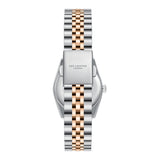 Lee Cooper Women's Analog Watch with White Mother Of Pearl Dial and Silver/Rose Gold Stainless Steel Band, LC08303.520