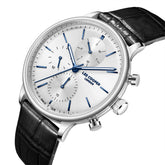 Lee Cooper Men's Multifunction Watch with Silver Dial and Black Leather Band, LC08333.331