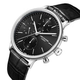 Lee Cooper Men's Multifunction Watch with Black Dial and Black Leather Band, LC08333.351