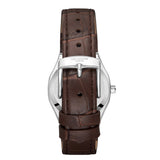 Lee Cooper Women's Analog Watch with Grey Dial and Dark Brown Leather Band, LC08337.362