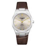 Lee Cooper Women's Analog Watch with Grey Dial and Dark Brown Leather Band, LC08337.362
