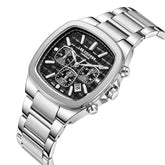 Lee Cooper Men's Multifunction Watch with Black Dial and Stainless Steel Band, LC08339.350