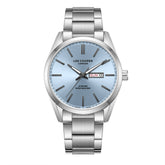 Lee Cooper Men's Date Analog Watch with Blue Dial and Stainless Steel Band, LC08340.300