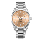 Lee Cooper Men's Date Analog Watch with Rose Gold Dial and Stainless Steel Band, LC08340.301