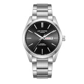 Lee Cooper Men's Date Analog Watch with Black Dial and Stainless Steel Band, LC08340.350