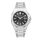 Lee Cooper Men's Date Analog Watch with Black Dial and Stainless Steel Band, LC08343.350