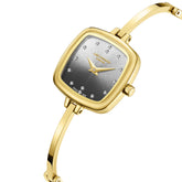 Lee Cooper Women's Analog Watch with Brown Dial and Gold Stainless Steel Band, LC08353.140