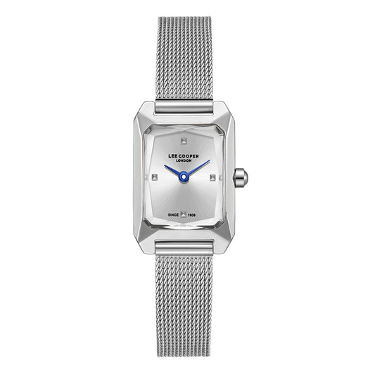 Lee Cooper Women's Analog Watch with Silver Dial and Silver Mesh Band, LC08359.330