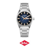 Lee Cooper Men's Date Analog Watch with Blue To Black Dial and Stainless Steel Band, LC08363.391