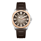 Lee Cooper Men's Analog Watch Gift Set with Brown Dial and Brown Silicone Band ,LC08364.542