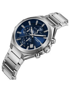 Lee Cooper Men's Multifunction Watch with Dark Blue Dial and Stainless Steel Band, LC08367.390