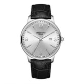 Lee Cooper Men's Analog Watch with Silver Dial and Black Leather Band, LC08379.331