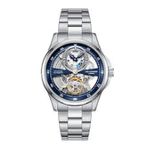 Lee Cooper Men's Automatic Watch with Dark Blue Dial and Stainless Steel Band, LC08383.390
