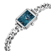 Lee Cooper Women's Analog Watch with Blue Mother Of Pearl Dial and Stainless Steel Band, LC08384.390