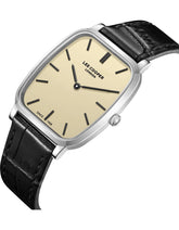 Lee Cooper Men's Analog Watch with Gold Dial and Black Leather Band, LC08389.311
