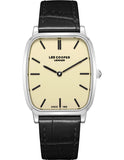 Lee Cooper Men's Analog Watch with Gold Dial and Black Leather Band, LC08389.311