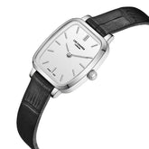 Lee Cooper Women's Analog Watch with White Dial and Black Leather Band, LC08390.331