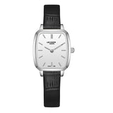 Lee Cooper Women's Analog Watch with White Dial and Black Leather Band, LC08390.331