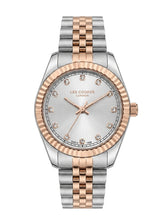 Lee Cooper Women's Analog Watch with Silver Dial and Gold Stainless Steel Band, LC08400.530