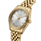 Lee Cooper Women's Analog Watch with Silver Dial and Silver/Gold Stainless Steel Band, LC08400.130