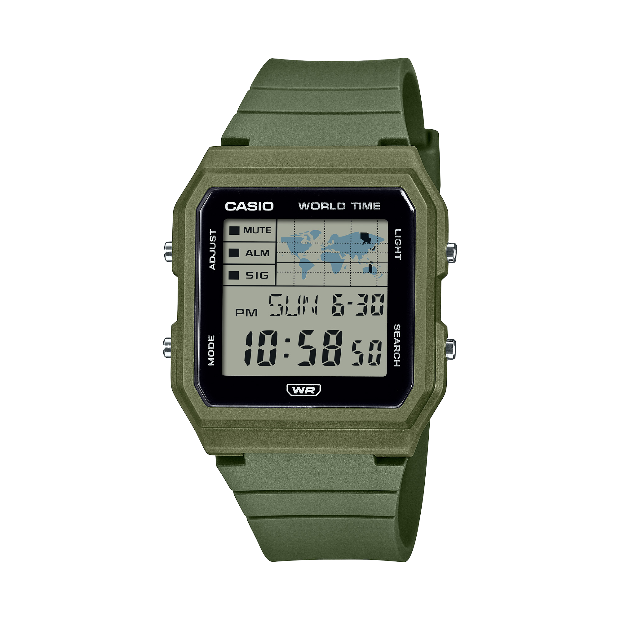 Casio Unisex Digital Watch, Clear Dial With Green Bio-based resin Band, LF-30W-3ADF | Kewalrams Bahrain