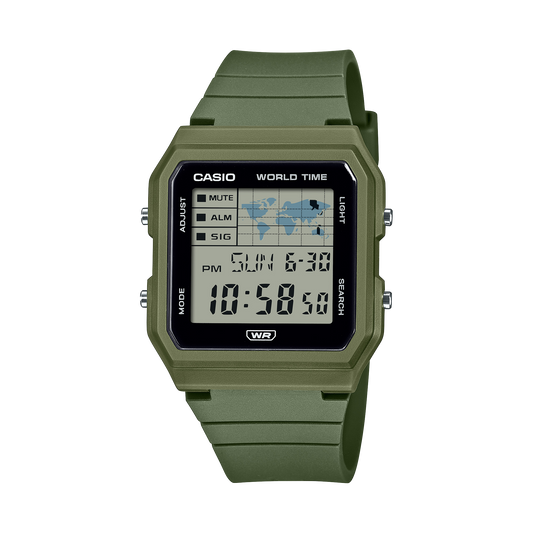 Casio Unisex Digital Watch, Clear Dial With Green Bio-based resin Band, LF-30W-3ADF | Kewalrams Bahrain