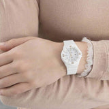 Casio Women's Watch Analog, White Dial White Resin Strap, LRW-200H-7E2VDF