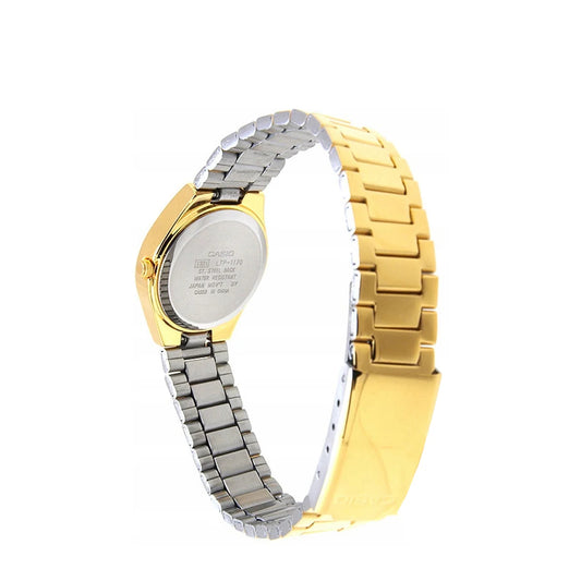 Casio Women's Watch Analog, Black Dial Gold Stainless Steel Strap, LTP-V300G-1AUDF