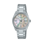 Casio Women's Watch Analog Multicolor Dial with Silver Stainless Steel Band, LTP-1302DS-4AVDF