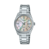 Casio Women's Watch Analog Multicolor Dial with Silver Stainless Steel Band, LTP-1302DS-4AVDF