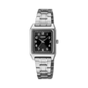 Casio Women's Watch Timeless Collection Analog, Black Dial with Silver Stainless Steel Strap, LTP-B150DA-1BDF