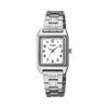 Casio Women's Watch Timeless Collection Analog, White Dial with Silver Stainless Steel Strap, LTP-B150DA-7BDF