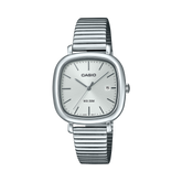 Casio Women's Watch Analog Silver Dial with Silver Stainless Steel Strap, LTP-B166D-7AVDF