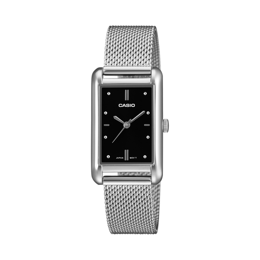 Casio Women's Analog Watch Black Dial Steel Band, LTP-B171M-1ADF