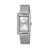 Casio Women's Analog Watch White Dial Steel Band, LTP-B171M-7ADF