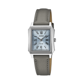 Casio Women's Watch Analog Blue Dial with Black Leather Strap, LTP-B190L-2BVDF