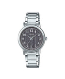 Casio, Women’s Watch Analog, Grey Dial Silver Stainless Steel Band, LTP-E145D-1BDF
