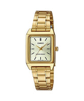 Casio Women's Watch Analog, Champagne Dial Gold Stainless Steel Strap, LTP-V007G-9EUDF