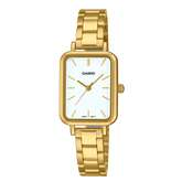 Casio Women Analog Watch, White dial Gold Stainless Steel, LTP-V009G-7EUDF