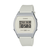 Casio LW-204-7ADF Unisex Digital Watch with White Dial and White Resin Strap