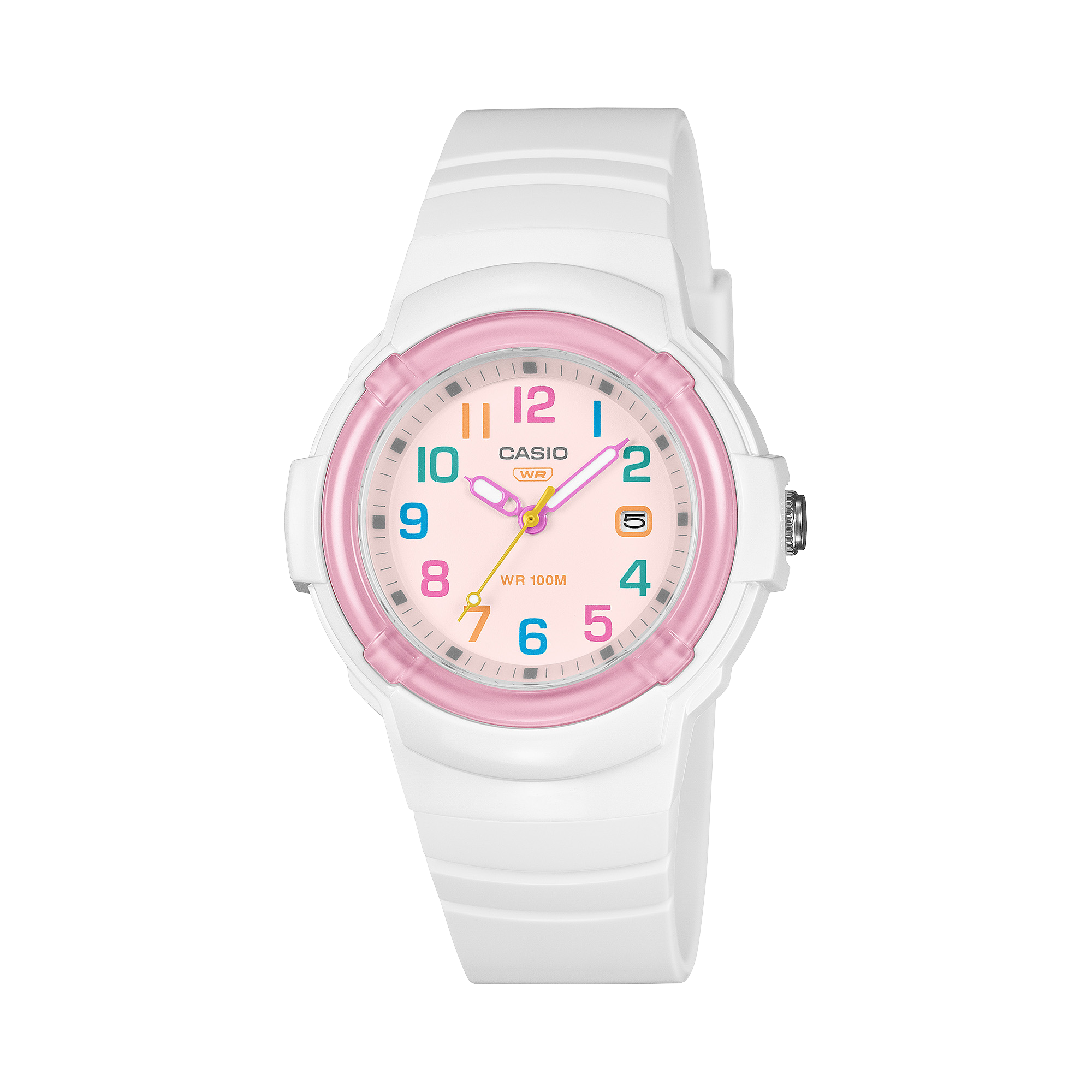 Casio Women's Analog Watch, Pink Dial With White Bio-based resin Band, LX-800H-7A1VDF | Kewalrams Bahrain