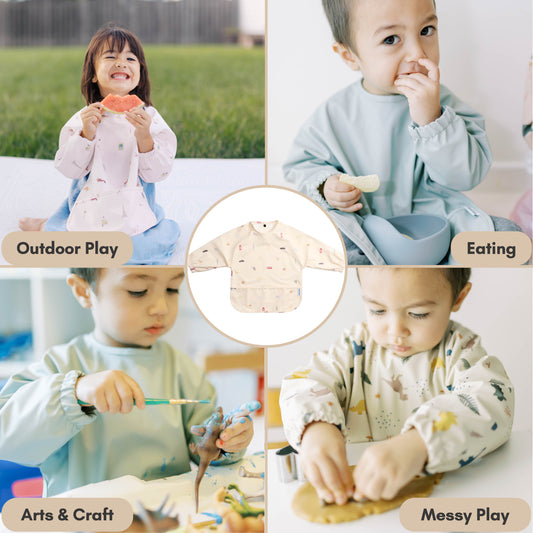 Milk It Baby Water Proof Sleeved Bib, London City, MI-SBLN007S