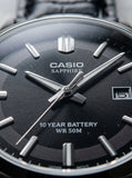 Casio, Men's Watch Analog, Black Dial Black Leather Band, MTS-100L-1AVDF product image