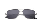Fastrack Unisex Aviator Sunglasses, Black Lens, Polarised and UV protected, M253GY8P - image 2