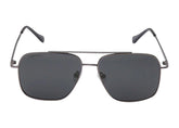 Fastrack Unisex Aviator Sunglasses, Black Lens, Polarised and UV protected, M253GY8P
