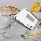 Black+Decker, 300W Hand Mixer (White/Grey), M350