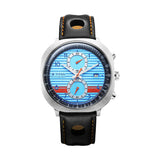 Titan Men's Classique Ibd Race Craft 2.0 Analog Watch Blue Dial Leather Band, TI-10022SL03