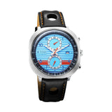 Titan Men's Classique Ibd Race Craft 2.0 Analog Watch Blue Dial Leather Band, TI-10022SL03