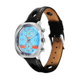Titan Men's Classique Ibd Race Craft 2.0 Analog Watch Blue Dial Leather Band, TI-10022SL03
