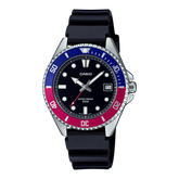 Casio Men's Watch Analog Black Dial Black Resin Band, MDV-10-1A2VDF